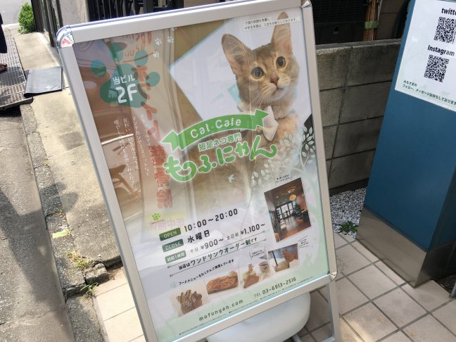 もふにゃんの看板